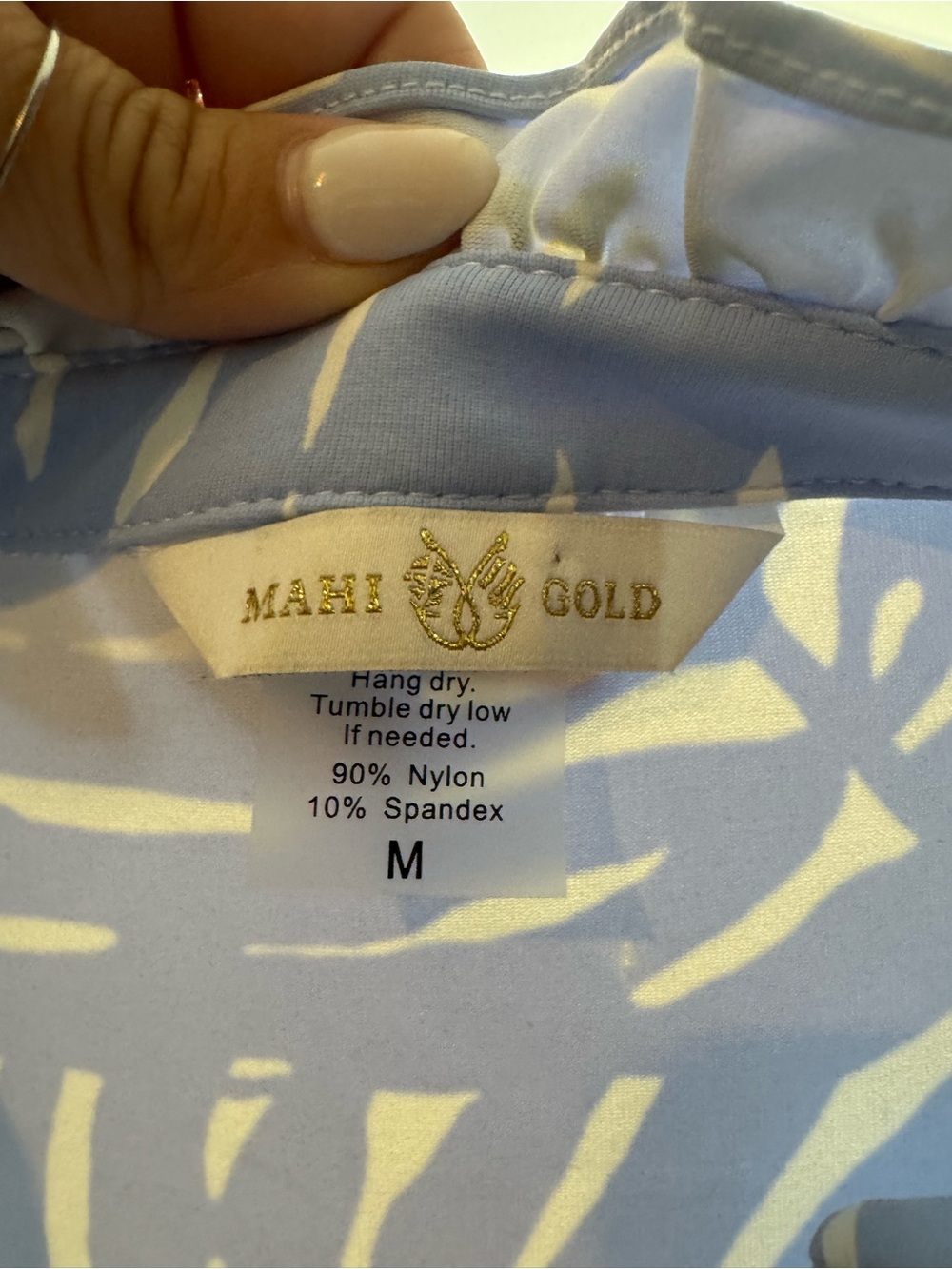 MAHI GOLD Pale Blue & White Sleeveless Ruffled Tiered Mini Dress - Picture 2 of 3